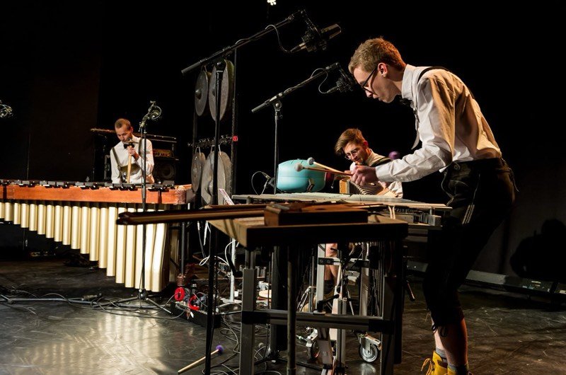 Quetsch ’n’ Vibes im Wiener Porgy & Bess, Marimba im Vordergrund.